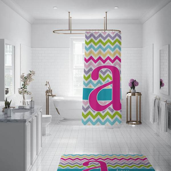 Colorful Chevron Shower Curtain - 70"x83"