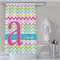 Colorful Chevron Shower Curtain Lifestyle