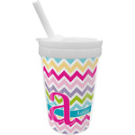 Colorful Chevron Sippy Cup with Straw (Personalized)