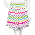 Colorful Chevron Skater Skirt - X Small