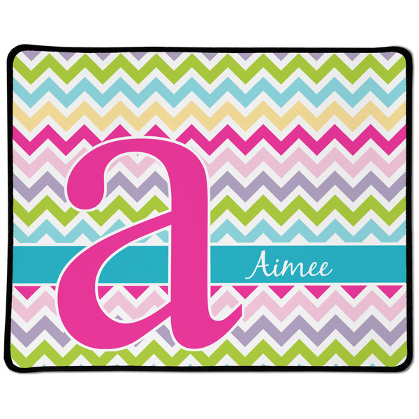Custom Colorful Chevron Large Gaming Mouse Pad - 12.5" x 10" (Personalized)