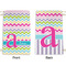 Colorful Chevron Small Laundry Bag - Front & Back View