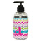 Colorful Chevron Plastic Soap / Lotion Dispenser (8 oz - Small - Black) (Personalized)