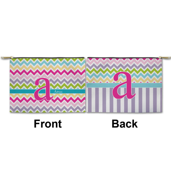Colorful Chevron Small Zipper Pouch Approval (Front and Back)
