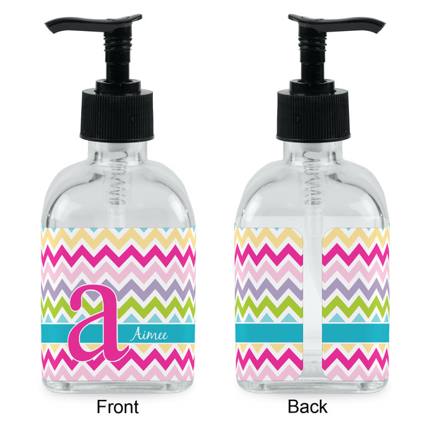 Colorful Chevron Glass Soap/Lotion Dispenser - Approval