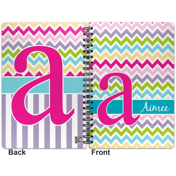 Colorful Chevron Spiral Journal 7 x 10 - Apvl