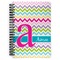 Colorful Chevron Spiral Journal Large - Front View