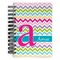 Colorful Chevron Spiral Journal Small - Front View