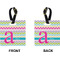Colorful Chevron Square Luggage Tag (Front + Back)