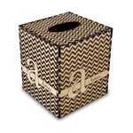 Colorful Chevron Wood Tissue Box Cover (Personalized)
