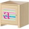 Colorful Chevron Square Wall Decal on Wooden Cabinet