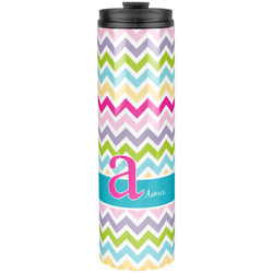 Colorful Chevron Stainless Steel Skinny Tumbler - 20 oz (Personalized)