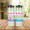 Colorful Chevron Stainless Steel Tumbler - Lifestyle