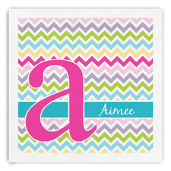 Colorful Chevron Paper Dinner Napkins (Personalized)