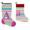 Colorful Chevron Stockings - Side by Side compare