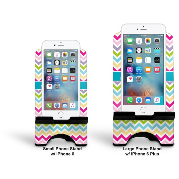Colorful Chevron Stylized Phone Stand - Comparison