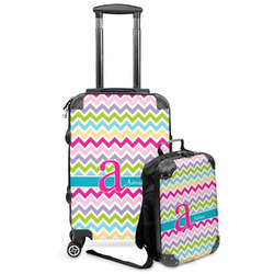 Colorful Chevron Kids 2-Piece Luggage Set - Suitcase & Backpack (Personalized)