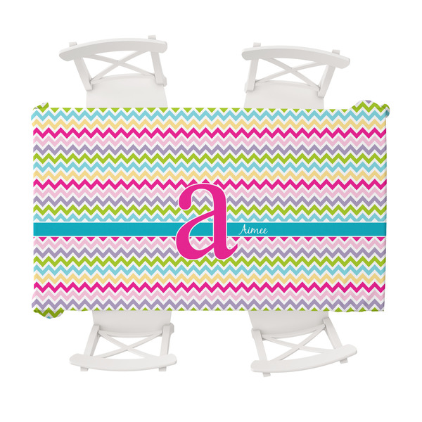Custom Colorful Chevron Tablecloth - 58"x102" (Personalized)