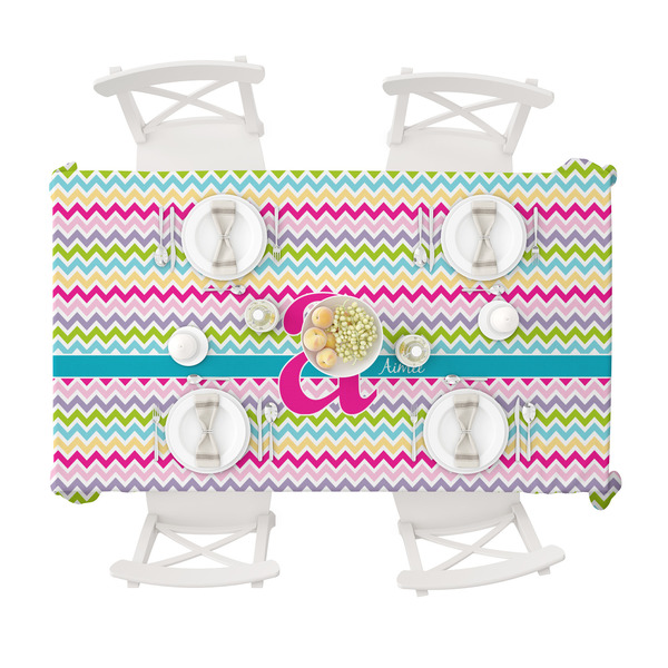 Colorful Chevron Tablecloths (58"x102") - TOP VIEW