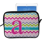 Colorful Chevron Tablet Case / Sleeve - Large (Personalized)