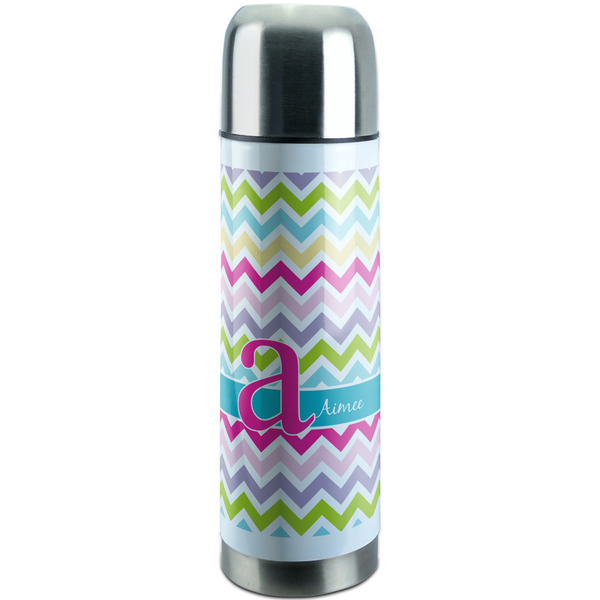 Custom Colorful Chevron Stainless Steel Thermos (Personalized)