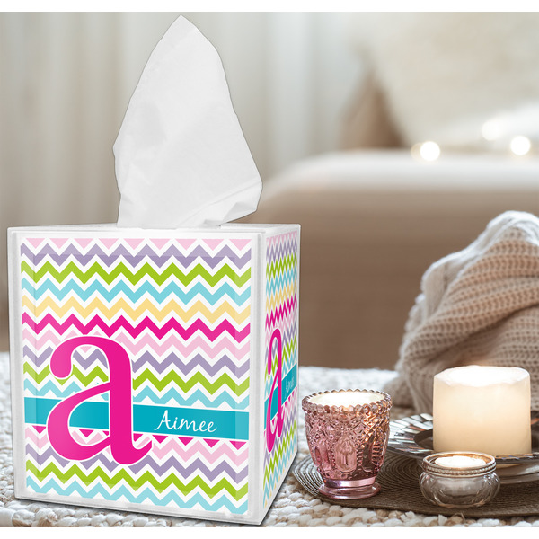 Colorful Chevron Tissue Box - LIFESTYLE