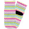 Colorful Chevron Toddler Ankle Socks - Single Pair - Front and Back