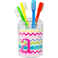 Colorful Chevron Toothbrush Holder (Personalized)