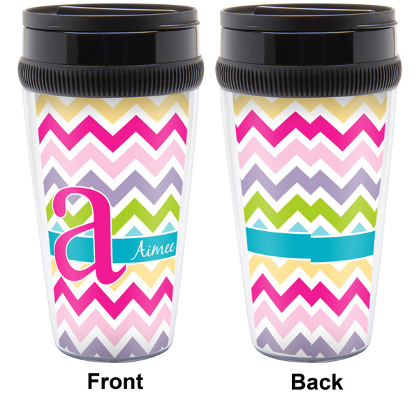 Colorful Chevron Travel Mug Approval (Personalized)