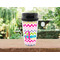 Colorful Chevron Travel Mug Lifestyle (Personalized)
