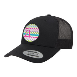 Colorful Chevron Trucker Hat - Black (Personalized)