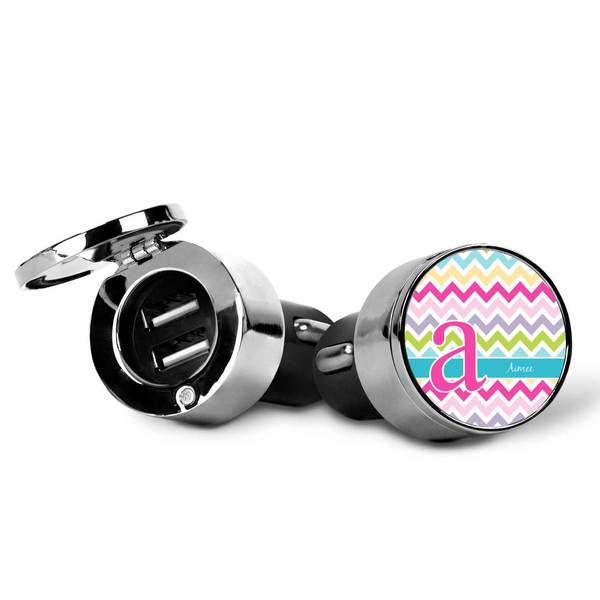 Colorful Chevron USB Car Charger