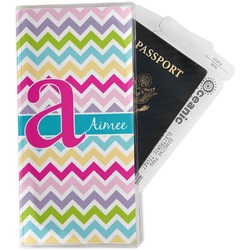 Colorful Chevron Travel Document Holder