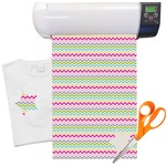 Colorful Chevron Heat Transfer Vinyl Sheet (12"x18")