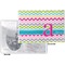 Colorful Chevron Vinyl Passport Holder - Flat Front and Back