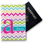 Colorful Chevron Vinyl Passport Holder (Personalized)