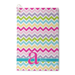 Colorful Chevron Waffle Weave Golf Towel (Personalized)