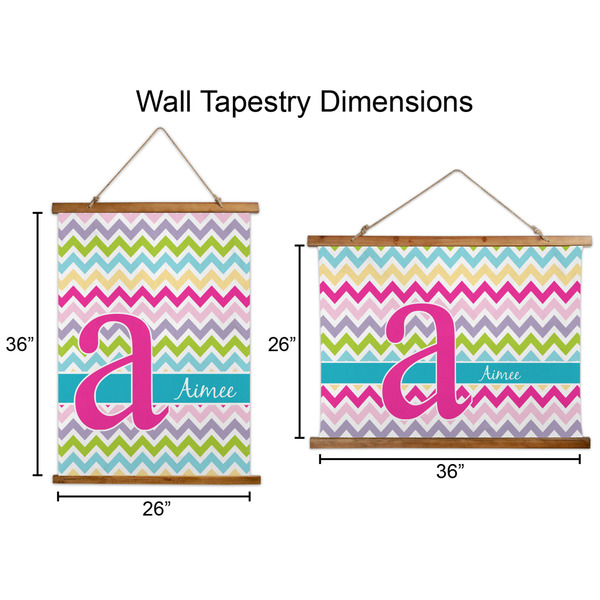 Colorful Chevron Wall Hanging Tapestries - Parent/Sizing