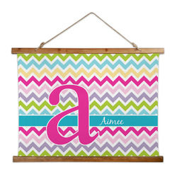 Colorful Chevron Wall Hanging Tapestry - Wide (Personalized)