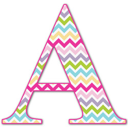 Colorful Chevron Letter Decal - Small (Personalized)