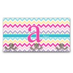 Colorful Chevron Wall Mounted Coat Rack (Personalized)