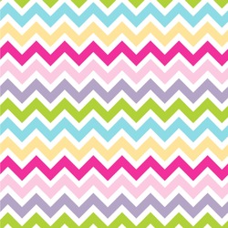 Colorful Chevron Wallpaper & Surface Covering (Water Activated 24"x 24" Sample)