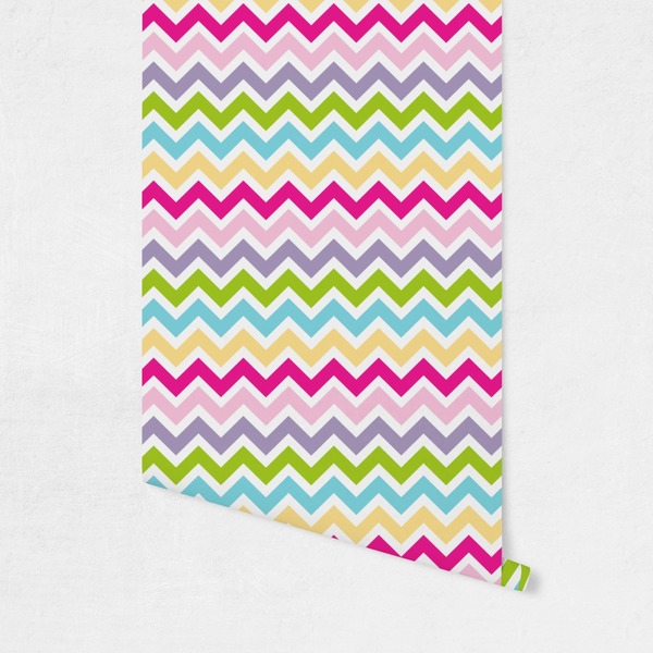 Colorful Chevron Wallpaper on Wall