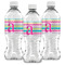 Colorful Chevron Water Bottle Labels - Front View