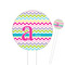 Colorful Chevron Round Plastic Food Picks (Personalized)
