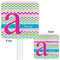 Colorful Chevron White Plastic Stir Stick - Double Sided - Approval