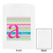 Colorful Chevron White Treat Bag - Front & Back View