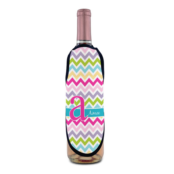 Colorful Chevron Wine Bottle Apron - IN CONTEXT