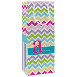 Colorful Chevron Wine Gift Bags - Gloss (Personalized)