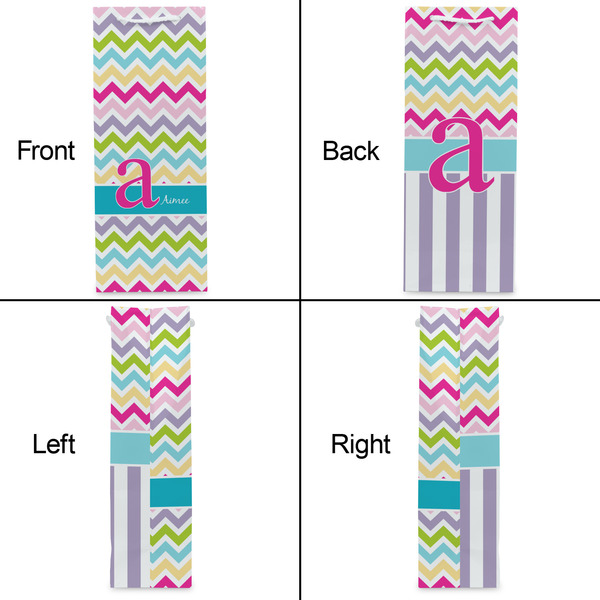 Colorful Chevron Wine Gift Bag - Matte - Approval